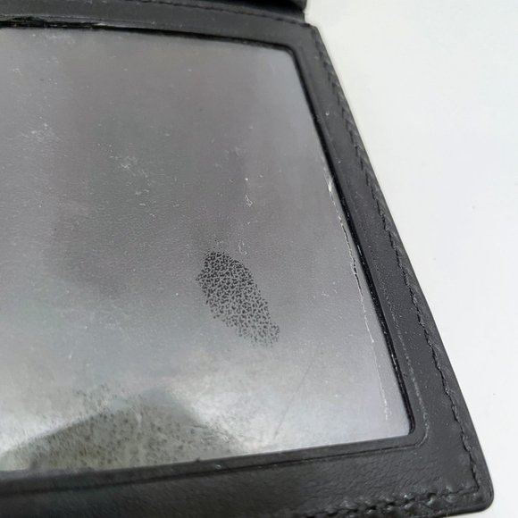 Coach New York Black Perforated Leather Bifold Wallet & Removable Compact Wallet - Picture 8 of 14